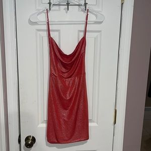 Lucy in the Sky, Starstruck Strappy Dress in Red Shimmer - Size Medium